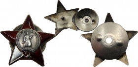 USSR Established in 1930 Red Star Medal MEDAL SILVER,ENAMEL XF42.2g