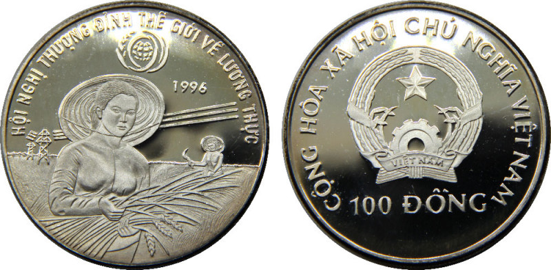 VIETNAM 1996 Socialist Republic,FAO - World Food Summit,Proof Rare(Mintage 2000)...