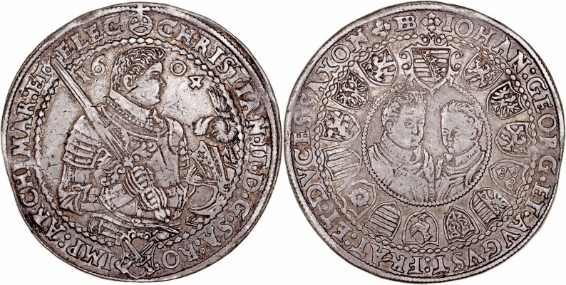 MONEDAS CENTROEUROPEAS 
ALEMANIA
CHRISTIAN II
Taler. AR. Dresde. 1604. 29,17 ...