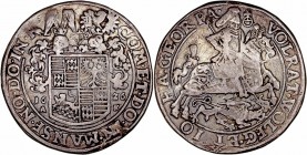 MONEDAS CENTROEUROPEAS 
ALEMANIA
VOLRAT VI
Taler. AR. Mansfeld. 1626. Volrat VI con Wolfgang III y Johann Georg II (1620-1627). 28,17 g. KM.55. Pos...