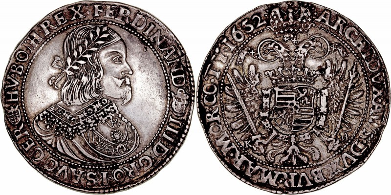 MONEDAS CENTROEUROPEAS 
AUSTRIA
FERNANDO III
Taler. AR. 1652 K-B. 28,58 g. KM...