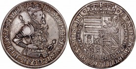 MONEDAS CENTROEUROPEAS 
AUSTRIA
FERNANDO
Taler. AR. Hall. (1564-1595). s/f. (1577). Ley. en rev. AVSTRIE. 28,69 g. DAV.8102. Suave pátina de moneta...