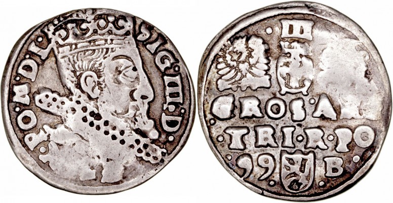 MONEDAS CENTROEUROPEAS 
POLONIA
SEGISMUNDO III
3 Groscher. AR. 1599 B. 1,82 g...