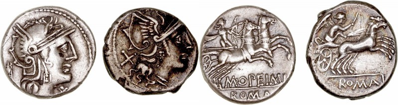 REPÚBLICA ROMANA
LOTES DE CONJUNTO
Lote de 2 monedas. AR. Denario. Anónima y O...