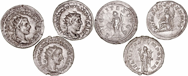 IMPERIO ROMANO
LOTES DE CONJUNTO
Lote de 3 monedas. AR. Antoniniano. Filipo I ...
