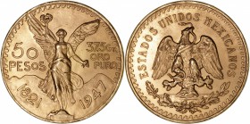 MONEDAS EXTRANJERAS
MÉJICO
50 Pesos. AV. 1947. 41,62 g. KM.481. EBC+.