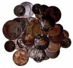 MONEDAS EXTRANJERAS
LOTES DE CONJUNTO
Lote de 34 monedas. AE. Países muy variados y casi todas del siglo XIX (dos en plata). BC- a MC