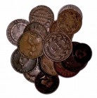 MONEDAS EXTRANJERAS
LOTES DE CONJUNTO
Lote de 20 monedas. AE. Países variados, siglo XIX. MBC+ a BC+