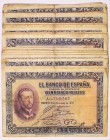 BILLETES
BANCO DE ESPAÑA
25 Pesetas. 12 octubre 1926. Serie A. Lote de 44 billetes. ED.325a. Imprescindible examinar. RC a MC