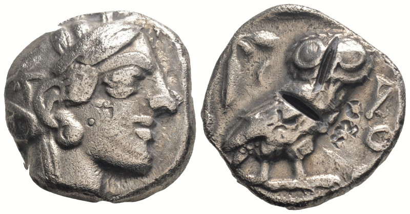 Greek
ATTİCA, Athens, (Circa 449-404 BC)
AR Tetradrachm (23.6 mm 16.74g.)
Head o...