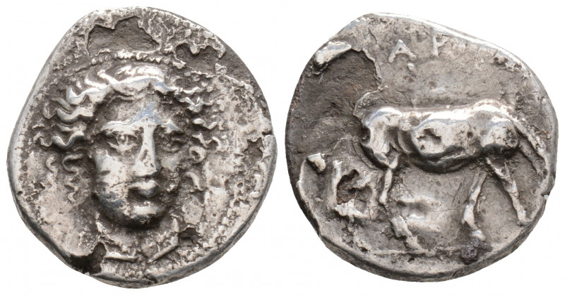 Greek
THESSALY, Larissa. (Circa 405-380 BC) 
AR Drachm (19.9mm 4.61g). 
Head of ...