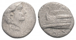 Greek
BITHYNIA. Kios. (Circa 350-300 BC). 
AR Hemidrachm (9mm, 1.08 g), 
Persic standard. Sosandros, magistrate. Laureate head of Apollo to right /. Σ...