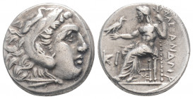 Greek
KINGS OF MACEDON. Lampsakos. Alexander III "the Great" (Circa 336-323 BC). 
AR Drachm (16.5mm, 4.15g)
Struck under Antigonos I Monophthalmos, ci...