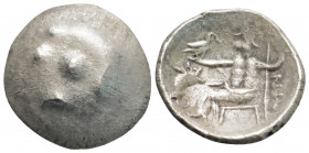 Greek 
EASTERN EUROPE. Imitations of Alexander III 'the Great' of Macedon (3rd-2nd centuries BC). 
AR Drachm.(19,1 mm 3,16g)
Obv: Stylized head of Her...