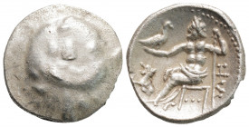 Greek 
EASTERN EUROPE. Imitations of Alexander III 'the Great' of Macedon (3rd-2nd centuries BC). 
AR Drachm.(18,3 mm 3,78g)
Obv: Stylized head of Her...
