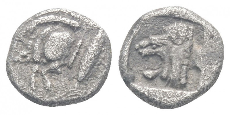 Greek
MYSIA, Kyzikos, (Circa 5th cent. BC), 
AR trihemiobol Silver (8.1mm, 0.50g...