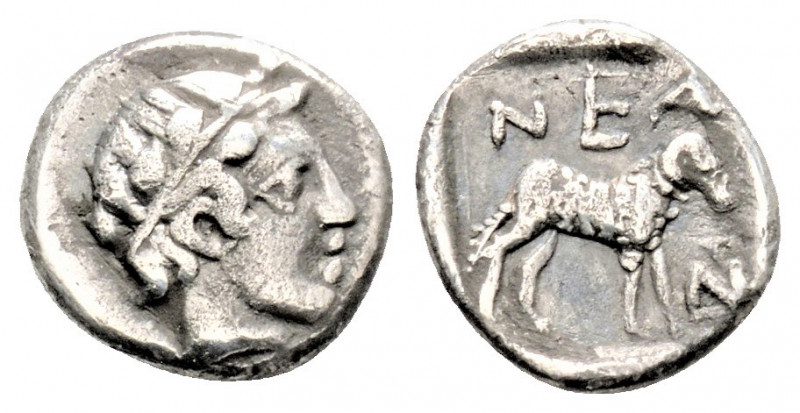 Greek
TROAS, Neandria. (Circa 4th century BC)
AR Obol (8.7 mm, 0.63 g)
Laureate ...