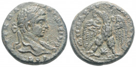 Roman Provincial 
ANTİOCH, Elagabalus (219-220 AD). 
Tetradrachm (25.8mm, 11.84g)
Obv: AVT K M ANTWNEINOC CEB legend with laureate head right, slight ...