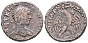 Roman Provincial
SYRIA, Seleucis and Pieria. Antioch. Elagabalus, (218-222 AD). 
BI Tetradrachm (25.7mm, 12.35g)
Obv: AYT K M A ANTⲰNЄINOC CЄB Laureat...