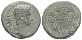 Roman Provincial
SELEUCİS AND PİERİA Antioch. Augustus (27 BC-14 AD).
AE Bronze (28mm 9.50mm).
Obv: CAESAR. Bare head right.
Rev: AVGVSTVS. Legend wit...