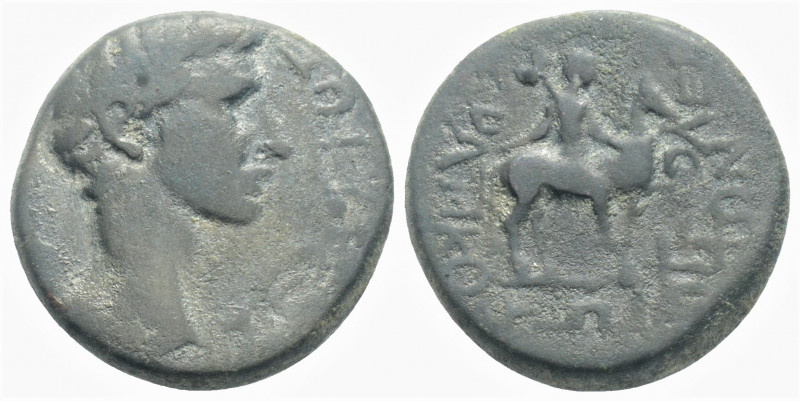 Roman Provincial
LYDİA. Tripolis. Augustus (27 BC-AD 14). 
AE Bronze (18mm, 4.78...
