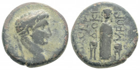 Roman Provincial 
PHRYGIA. Docimeum. Claudius (41-54 AD).
AE Bronze (19.3mm, 5.34g)
Obv: TI KΛΑΥΔΙΟC KΑΙCAP. Laureate head right.
Rev: ΔOKI - MEΩN. Ky...