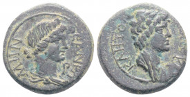 Roman Provincial
MYSİA, Pergamum. Pseudo-autonomous, time of Claudius-Nero. ( 41-68 AD). 
AE Bronze (16.7mm, 3.1g). 
Obv: ΘЄΟΝ CYN-KΛHTON, draped bust...