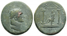 Roman Provincial
PHRYGİA, Amorium, Vespasian (69-79 AD)
AE Bronze (23.2mm, 8g)
Obv: Laureate head right 
Rev: Zeus seated left, holding thunderbolt an...