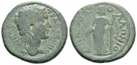 Roman Provincial 
CARIA. Trapezopolis. Pseudo-autonomous (2nd century AD)
AE Bronze (25.3mm, 8.73g)
Obv: ΔΗΜΟС ΤΡΑΠЄΖΟΠΟ. Laureate head of Demos right...