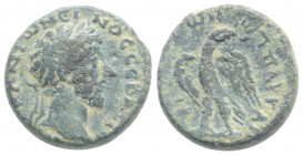 Roman Provincial 
CAPPADOCIA, Caesarea. Marcus Aurelius (161-180 AD)
AE Bronze (16.6mm 4.41g)
Obv: ΑΥ[Τ]ΟΚ ΑΝΤⲰΝ[Ɛ]ΙΝΟϹ ϹƐΒΑϹΤο[Ϲ]; laureate head of M...