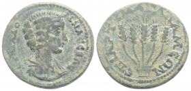 Roman Provincial
PHRYGIA, Apameia. Julia Domna (193-217 AD). 
AE Bronze (24mm, 6.1g). 
Obv: Draped bust right.
Rev: Five grain ears. 
SNG München 157 ...