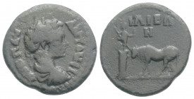 Roman Provincial
TROAS,Ilium. Caracalla, (198-217 AD)
AE Bronze (18.3mm, 3.63g)
Obv: AY K M AY ANTWNEI-NOC, laureate, draped and cuirassed bust right
...