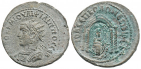 Roman Provincial
MESOPOTAMIA, Nisibis Philip II ( 247-249 AD).
AE Bronze (25.5mm, 10.77g)
Obv: AYTOK M IOVΛI ΦIΛIΠΠOC CЄB, radiate and cuirassed bust ...