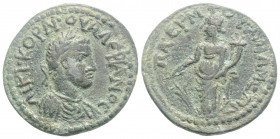 Roman Provincial
PHRYGIA, Apameia. Valerian II as Caesar (256-258 AD). 
AE Bronze (23.4mm, 5g). 
Obv: Laureate, draped and cuirassed bust r. R
Rev: Ty...