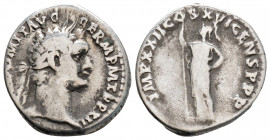 Roman Imperıal
Domitian (88-89 AD).Rome 
AR Denarius (18,2 mm 3,13g)
Obv: IMP CAES DOMIT AVG GERM P M TR P VIII, laureate head right 
Rev: IMP XXI COS...
