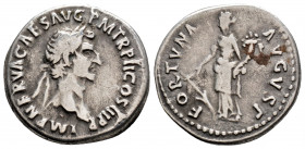 Roman Imperial
Nerva ( 96-98 AD) Rome.
AR Denarius. (18,7 mm 3.,g )
Obv:IMP NERVA CAES AVG P M TR P II COS III P P, laureate head to right 
Rev: FORTV...