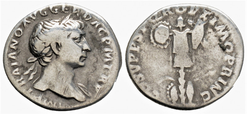 Roman Imperial
Trajan (98-117 AD) Rome
AR Denarius (18,6 mm, 2,88 g)
Obv: IMP TR...
