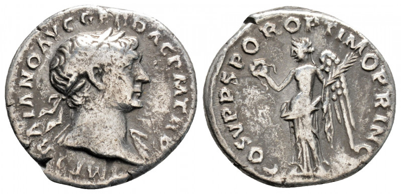 Roman Imperial
Trajan (98-117 AD).Rome 
AR Denarius (18,1 mm 2,91g) 
Obv: IMP TR...