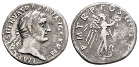 Roman Imperial
Trajan (98-117 AD).Rome 
AR Denarius (18,2 mm 2,66g) 
Obv: IMP CAES NERVA TRAIAN AVG GERM, Laureate head right 
Rev: PM TRP COS IIII PP...