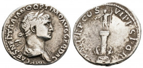 Roman Imperial
Trajan (98-117 AD).Rome 
AR Denarius (19,8 mm 3,26g) . 
Obv: IMP CAES NER TRAIANO OPTIMO AVG GER DAC, laureate and draped bust to right...