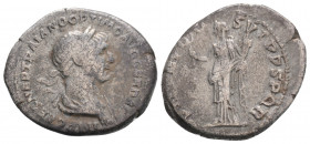 Roman Imperial
Trajan (98-117 AD) Rome 
AR denarius (20,5mm 3,34g)
Obv: IMP CAES NER TRAIAN OPTIM AVG GERM DAC - laureate and draped bust of Trajan ri...