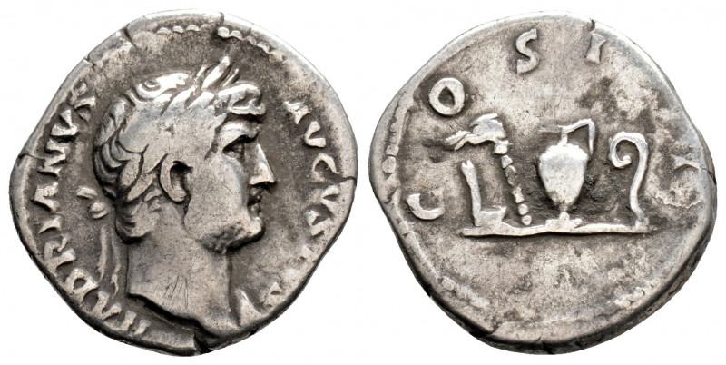 Roman Imperial
Hadrian, (117-138 AD) Rome.
AR Denarius (18.7 mm, 3.26 g)
Obv: HA...