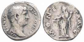 Roman Imperial
Hadrian (117-138 AD) Rome
AR Denarius (17,7mm 3,12g) 
Obv: HADRIANVS AVG COS III P P, bare head to right 
Rev: MONETA AVG, Moneta stand...