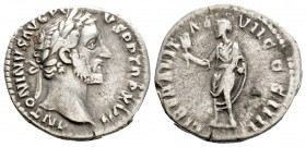 Roman Imperial
Antoninus Pius (138-161AD) Rome.
AR Denarius (18,2 mm, 3.20 g)
Obv: ANTONINVS AVG PIVS P P TR P XVII. Laureate head right.
Rev: LIBERAL...