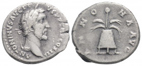 Roman Imperial
Antoninus Pius (138 -161 AD) Rome
AR Denarius (18,2mm 2,97g)
Obv: ANTONINVS AVG PIVS PP TR P COS III - laureate head right
Rev: ANNONA ...