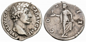 Roman Imperial 
Marcus Aurelius As Caesar, (139-161 AD). Rome
AR Denarius (18,8mm, 3.20g)
Obv: AVRELIVS CAESAR AVG PII F. Bare head right.
Rev: COS II...