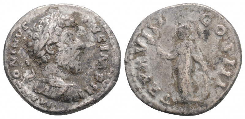 Roman Imperial
Marcus Aurelius(161-180) Rome.
AR Denarius (18,3 mm 3,42g)
Obv: M...