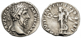 Roman Imperial 
Lucius Verus (161-169 AD) Rome.
AR Denarius (18,8 mm 3,27 g)
Obv: L VERVS AVG ARM PARTH MAX. Laureate head right.
Rev: TR P VII IMP II...