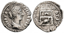 Roman Imperial
Diva Faustina II (Died 175/6 AD) Rome
AR Denarius (19mm 3,22g)
Obv: DIVA FAVSTINA PIA, draped bust to right 
Rev: CONSECRATIO, draped a...