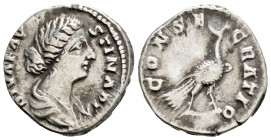 Roman Imperial
Diva Faustina II (175-180 AD) Rome
AR Denarius (18mm 3,19 g)
Obv:DIVA FAVSTINA PIA, draped bust to right 
Rev: CONSECRATIO, peacock sta...